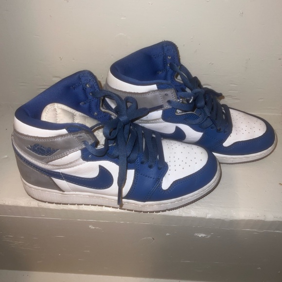 Air Jordan 1 Retro High OG 'True Blue' Used size 5Y - Picture 5 of 7